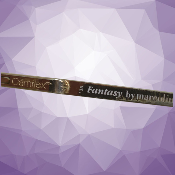 Vtg 80's Marchon Marcolin Fantasy Eyeglass Frames Only Purple & Gold Enamel 7033 - Picture 8 of 11